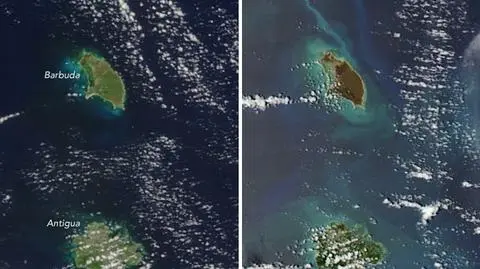 Barbuda przed i po huraganie