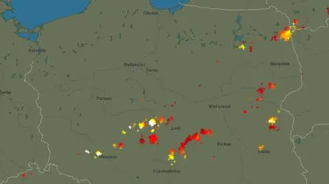 Ścieżka przechodzenia burz nad Polską	