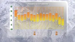 Temperatury minimalne i maksymalne na do 20 grudnia
