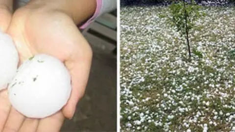Grad jak piłki tenisowe. "Wszystkie były podobne"