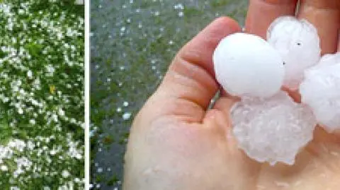Lodowe piłki spadły na Szczawnicę