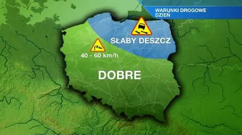 Kierowcy powinni uważać na silny wiatr i deszcz