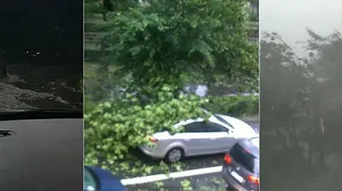 Nawałnica przeszła nad Krakowem. Połamane drzewa, zalane ulice