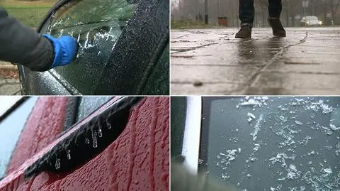 Gołoledź na szczecińskich ulicach i chodnikach