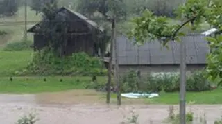 Zalane drogi we wsi Pawłokoma
