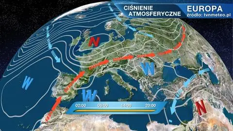 Ciśnienie atmosferyczne nad Europą
