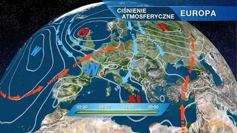 Układ ciśnienia nad Europą