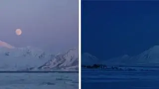 Księżyc zmienia się z biegiem nocy