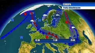 Fronty atmosferyczne nad Europą