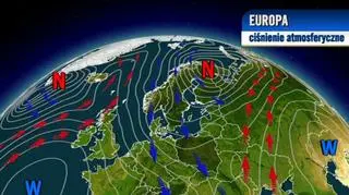 Europa - ciśnienie atmosferyczne