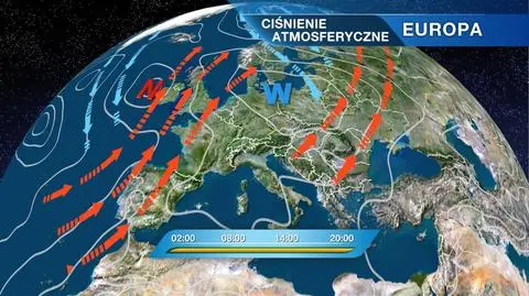 Układ ciśnienia nad Europą