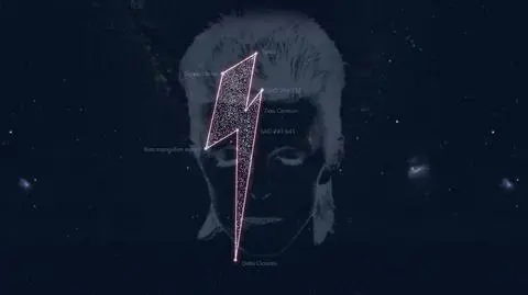 David Bowie na nocnym niebie