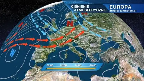 Sytuacja baryczna nad Europą