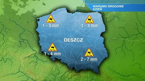 Na drogach utworzą się kałuże