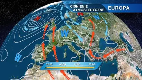 Układ ciśnień w Europie