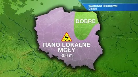 Warunki na drogach w poniedziałek 
