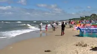 Zamknięta plaża w Mielnie