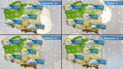Przez najbliższe dni czeka nas głównie deszcz i deszcz ze śniegiem