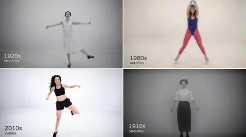 100 lat fitnessu. Od 1910 do 2010 w 1 min. 30 sek