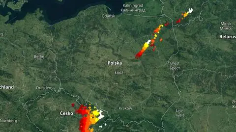 Lokalizacja burz nad Polską