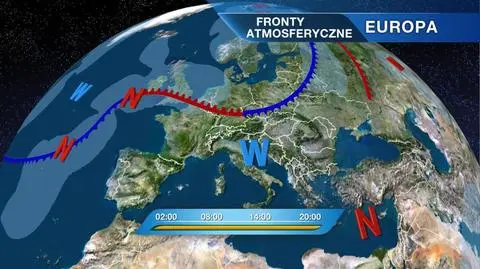 Układ frontów nad Europą