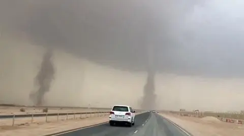 Bliźniacze tornada w Katarze