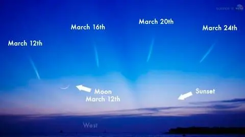 Jasna kometa wyłoni się zza horyzontu