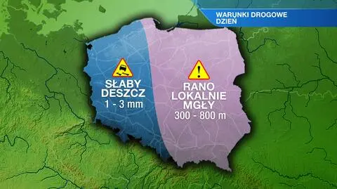 Na drogach Polski zachodnej może być ślisko