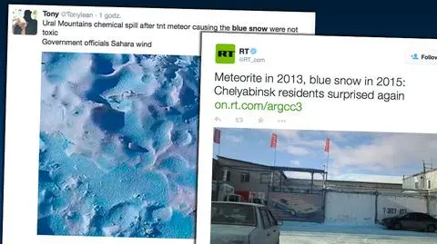 Niebieski śnieg w Czelabińsku. To przez meteoryt?