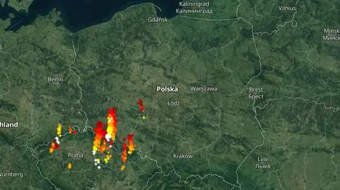 Lokalizacja burz nad Polską