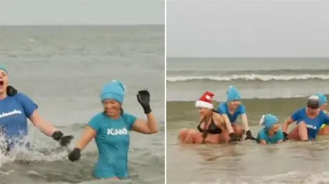 "Jest za ciepło". Morsy w poświątecznej kąpieli w Bałtyku