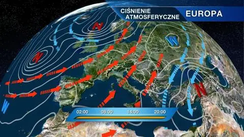 Układ ciśnień nad Europą