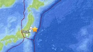 U wybrzeża Japonii wystąpiło silne trzęsienie ziemi