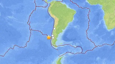 Silne i płytkie trzęsienie ziemi u wybrzeży Chile
