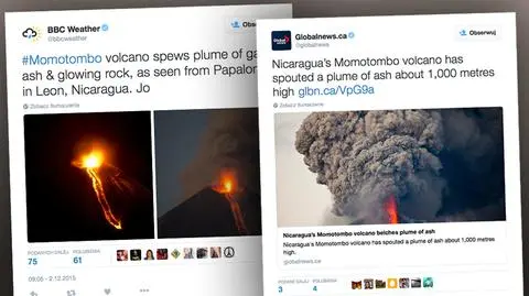 Pierwsza erupcja od 110 lat. Spektakularny wybuch trwał godzinami