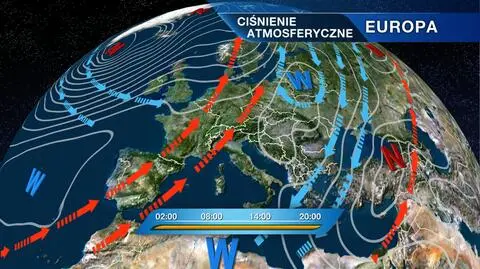 Układ ciśnienia nad Europą