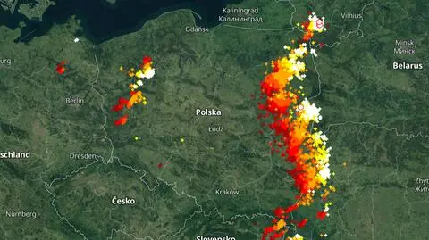 Lokalizacja burz nad Polską