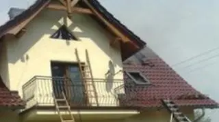 Piorun zniszczył poddasze