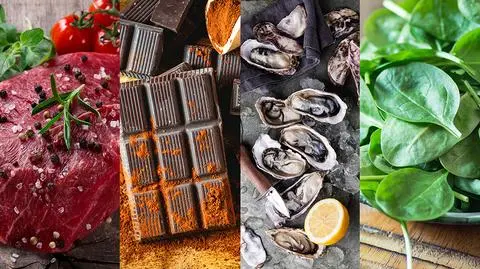Jakie produkty są bogate w żelazo? Np. wołowina, gorzka czekolada, ostrygi czy szpinak