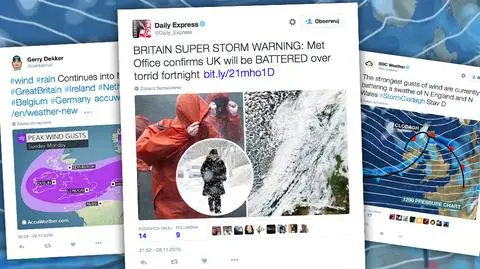 Wichury i śnieżyce w Wielkiej Brytanii. Warunki pogodowe będą trudne