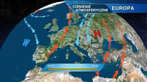 Sytuacja baryczna nad Europą