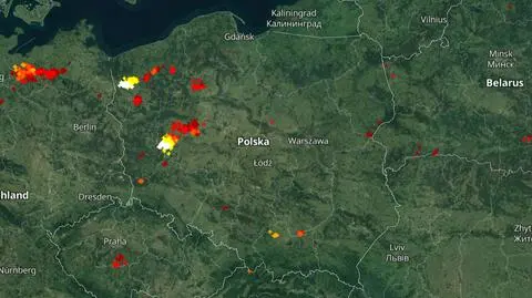 Lokalizacja burz nad Polską