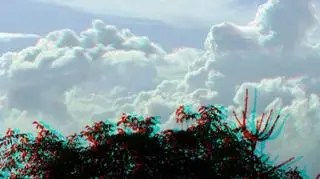 Stereoskopowe zdjęcie chmur