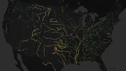Różne barwy rzek w USA