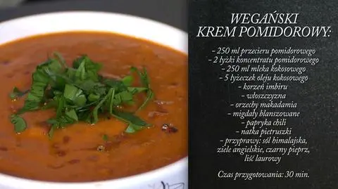 Kremowa zupa pomidorowa z mlekiem kokosowym