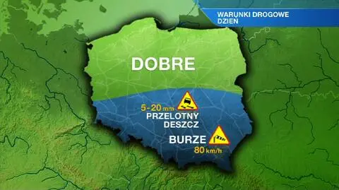 Aura podzieli Polskę. Uważajmy na drogach położonych na południu