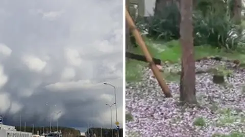 Mammatusy zawisły na niebie, spadł grad. "Chwila moment i zrobiło się biało"
