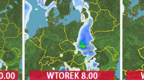 Deszczowe chmury nad Polską