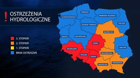 Ostrzeżenia przed wysokim stanem wód w rzekach