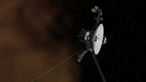 Voyager wkraczający w przestrzeń międzygwiezdną - wizja artystyczna